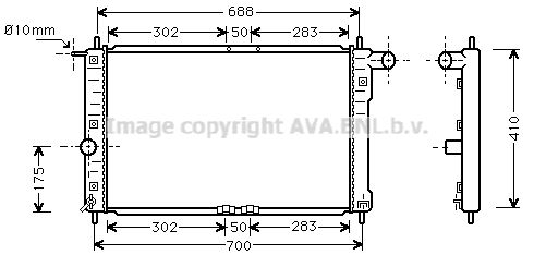 DWA2014 AVA QUALITY COOLING Радиатор, охлаждение двигателя