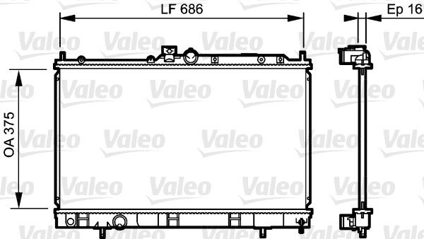 735198 VALEO Радиатор, охлаждение двигателя