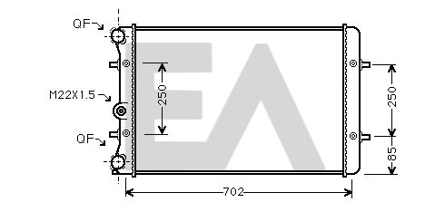 31R02033 EACLIMA Радиатор, охлаждение двигателя