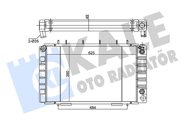 115998 KALE OTO RADYATÖR Радиатор, охлаждение двигателя