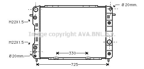 OLA2199 AVA QUALITY COOLING Радиатор, охлаждение двигателя