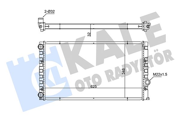 348235 KALE OTO RADYATÖR Радиатор, охлаждение двигателя