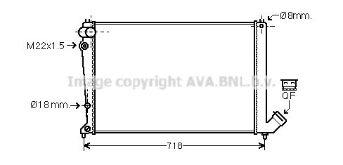 CNA2103 AVA QUALITY COOLING Радиатор, охлаждение двигателя