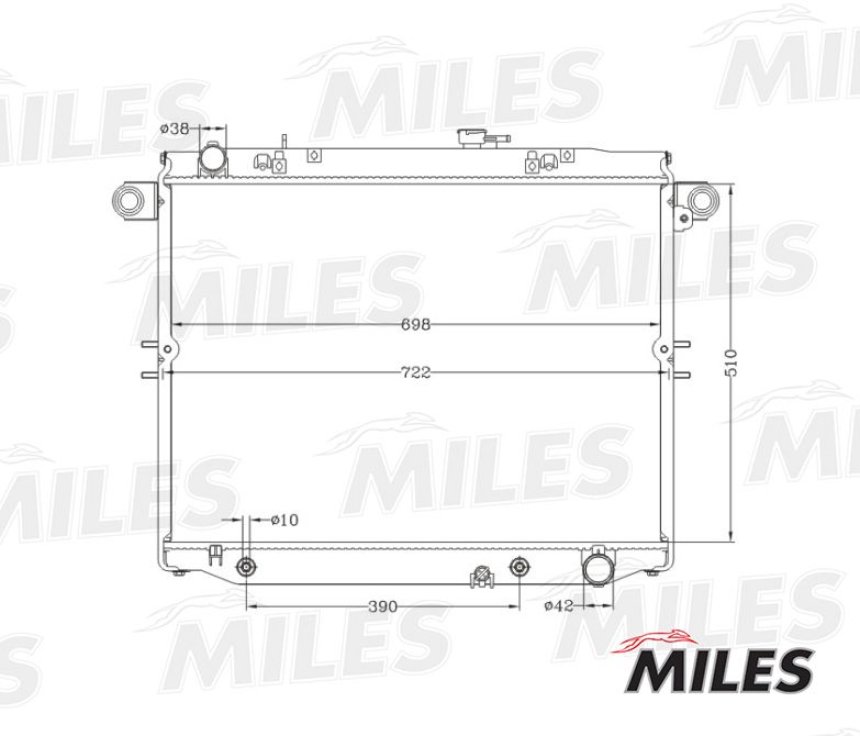 ACRB061 MILES Радиатор, охлаждение двигателя