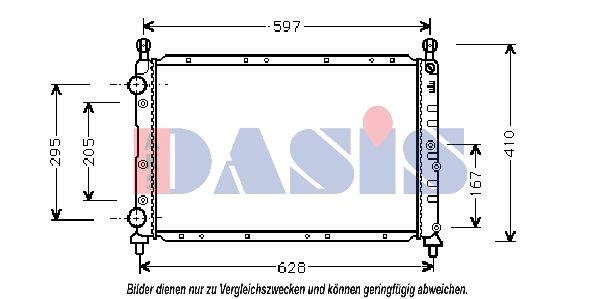 010360N AKS DASIS Радиатор, охлаждение двигателя