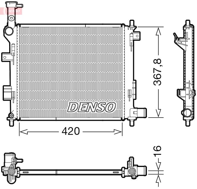 DRM43005 DENSO Радиатор, охлаждение двигателя