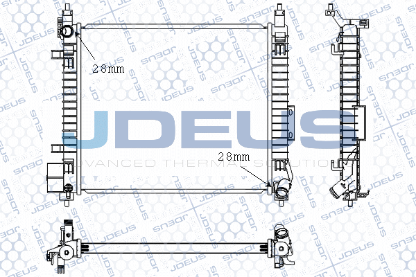 M0190350 JDEUS Радиатор, охлаждение двигателя