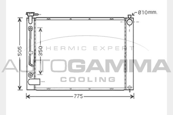 104284 AUTOGAMMA Радиатор, охлаждение двигателя