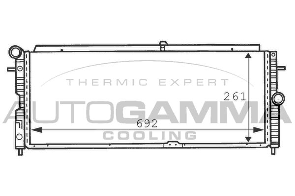 100707 AUTOGAMMA Радиатор, охлаждение двигателя