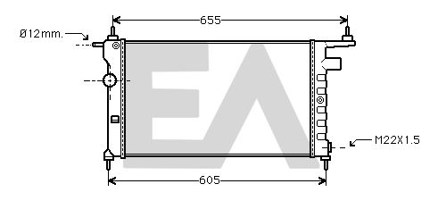 31R54159 EACLIMA Радиатор, охлаждение двигателя