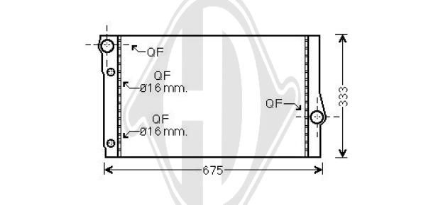 DCM3876 DIEDERICHS Радиатор, охлаждение двигателя