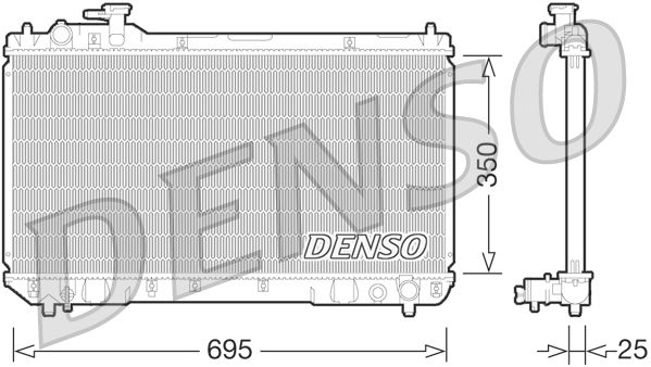 DRM50062 DENSO Радиатор, охлаждение двигателя