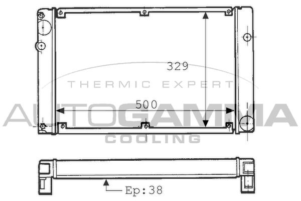 100817 AUTOGAMMA Радиатор, охлаждение двигателя