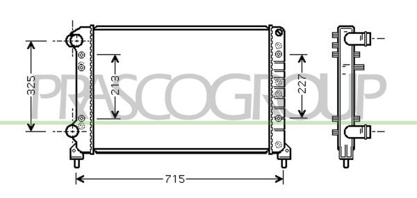 FT908R003 PRASCO Радиатор, охлаждение двигателя