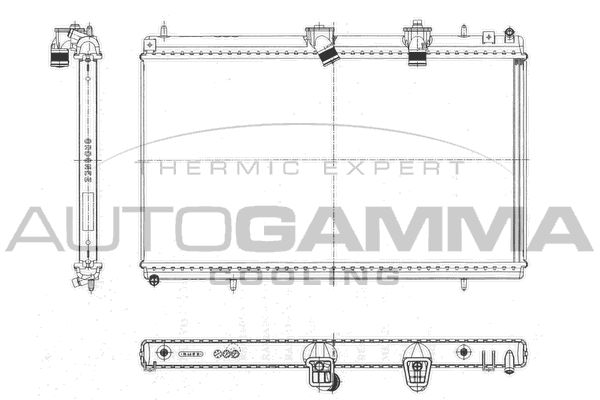 103643 AUTOGAMMA Радиатор, охлаждение двигателя