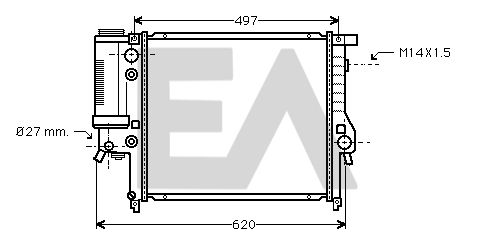 31R07063 EACLIMA Радиатор, охлаждение двигателя