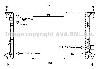 AI2365 AVA QUALITY COOLING Радиатор, охлаждение двигателя