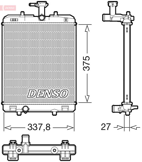 DRM50134 DENSO Радиатор, охлаждение двигателя