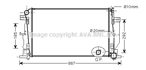 MS2444 AVA QUALITY COOLING Радиатор, охлаждение двигателя