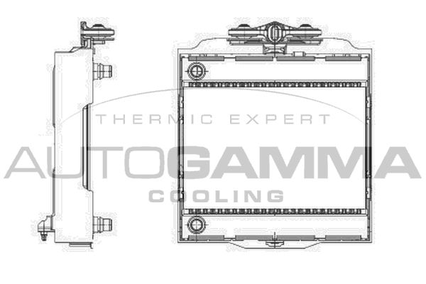 107009 AUTOGAMMA Радиатор, охлаждение двигателя