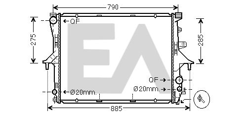 31R77046 EACLIMA Радиатор, охлаждение двигателя