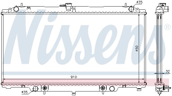 67354A NISSENS Радиатор, охлаждение двигателя