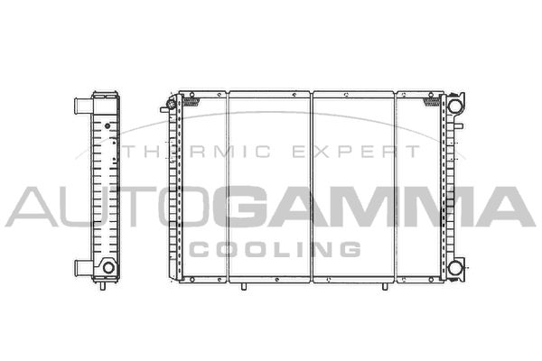 101407 AUTOGAMMA Радиатор, охлаждение двигателя