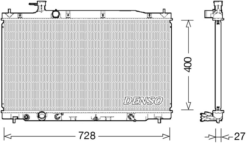 DRM40033 DENSO Радиатор, охлаждение двигателя