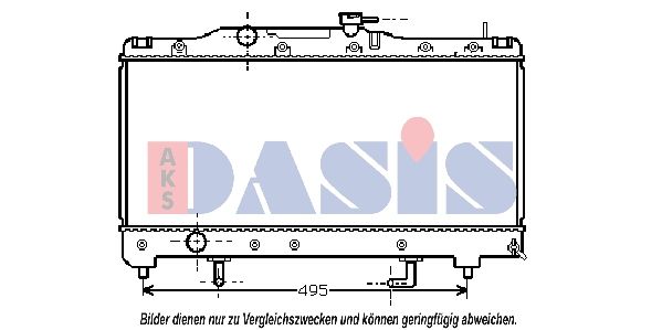 210680N AKS DASIS Радиатор, охлаждение двигателя