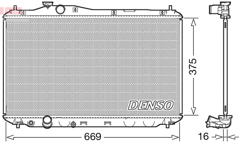 DRM40042 DENSO Радиатор, охлаждение двигателя