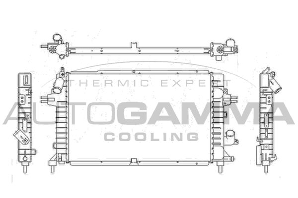 103631 AUTOGAMMA Радиатор, охлаждение двигателя