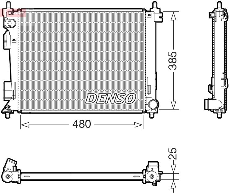 DRM43011 DENSO Радиатор, охлаждение двигателя