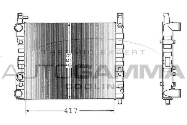 100299 AUTOGAMMA Радиатор, охлаждение двигателя