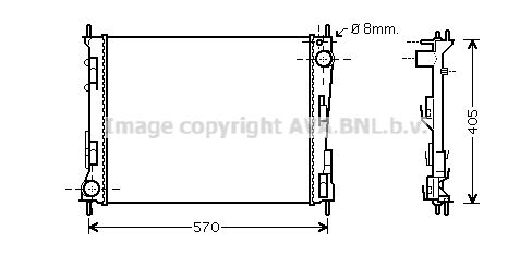 RTA2374 AVA QUALITY COOLING Радиатор, охлаждение двигателя