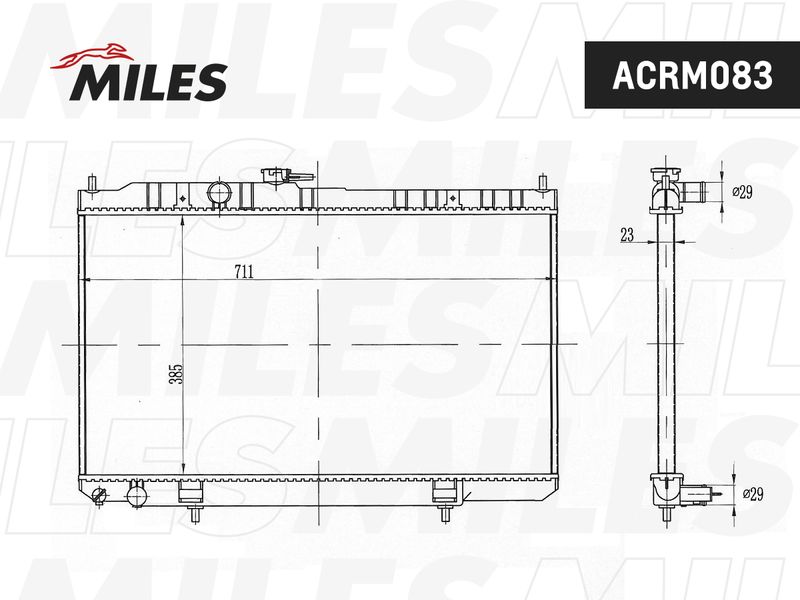 ACRM083 MILES Радиатор, охлаждение двигателя