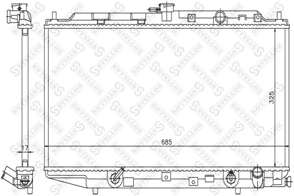 1025823SX STELLOX Радиатор, охлаждение двигателя