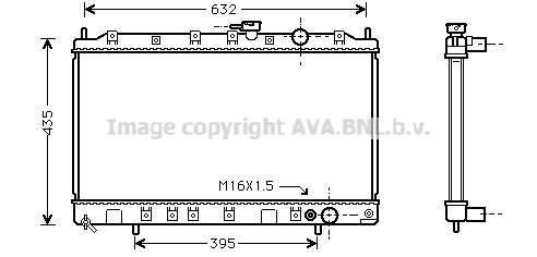 MT2126 AVA QUALITY COOLING Радиатор, охлаждение двигателя