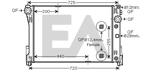 31R50187 EACLIMA Радиатор, охлаждение двигателя