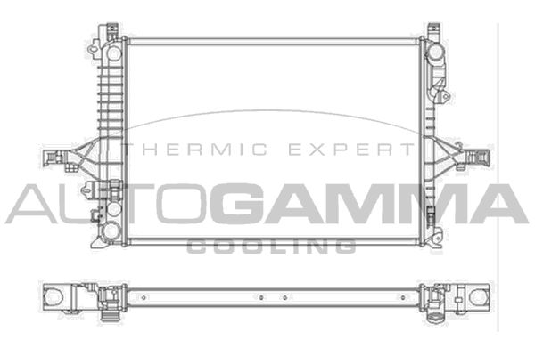 104207 AUTOGAMMA Радиатор, охлаждение двигателя
