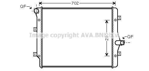 VN2208 AVA QUALITY COOLING Радиатор, охлаждение двигателя