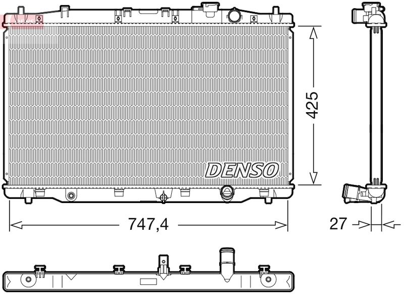 DRM40052 DENSO Радиатор, охлаждение двигателя