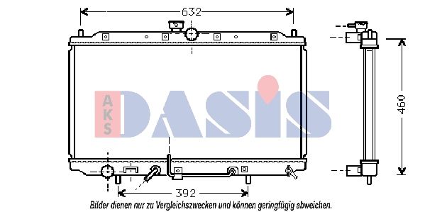 141180N AKS DASIS Радиатор, охлаждение двигателя