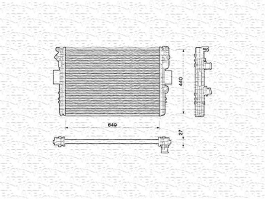 350213169000 MAGNETI MARELLI Радиатор, охлаждение двигателя