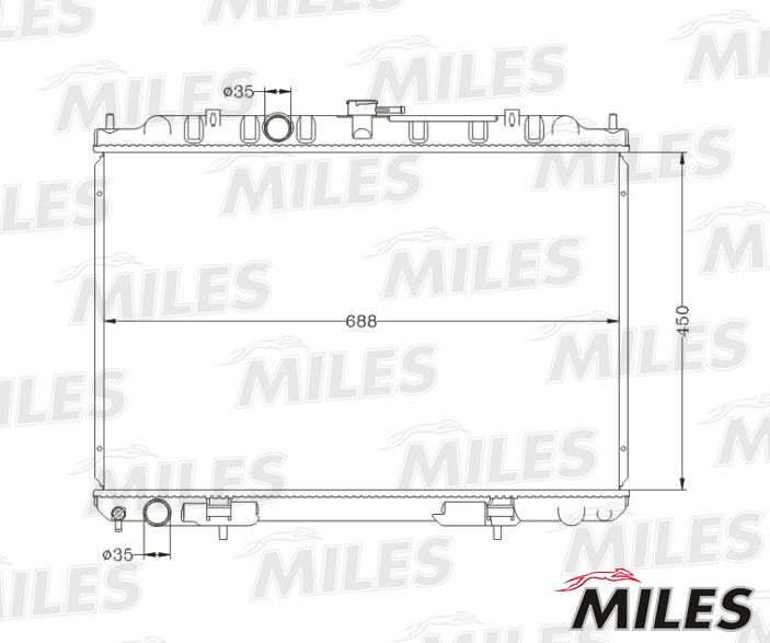 ACRB195 MILES Радиатор, охлаждение двигателя