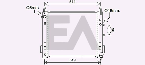 31R18157 EACLIMA Радиатор, охлаждение двигателя