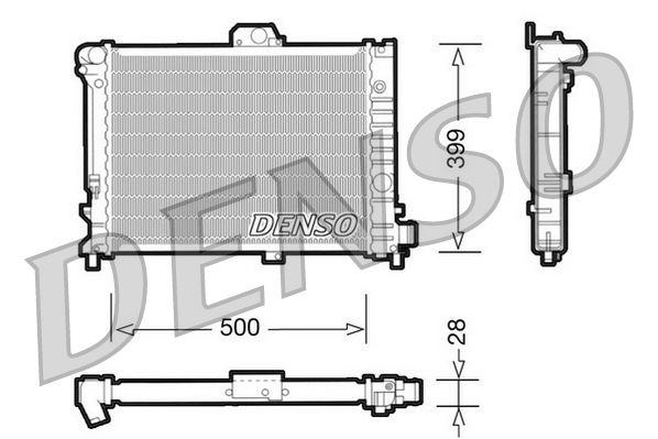 DRM25005 DENSO Радиатор, охлаждение двигателя