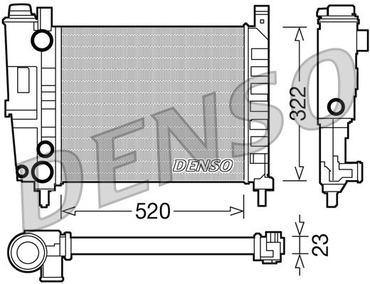 DRM09144 DENSO Радиатор, охлаждение двигателя