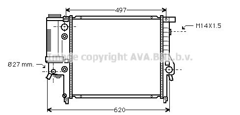 BW2137 AVA QUALITY COOLING Радиатор, охлаждение двигателя