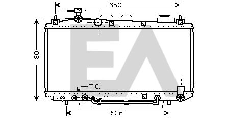 31R71147 EACLIMA Радиатор, охлаждение двигателя