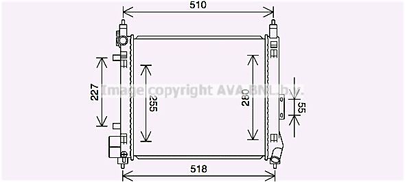 DN2439 AVA QUALITY COOLING Радиатор, охлаждение двигателя